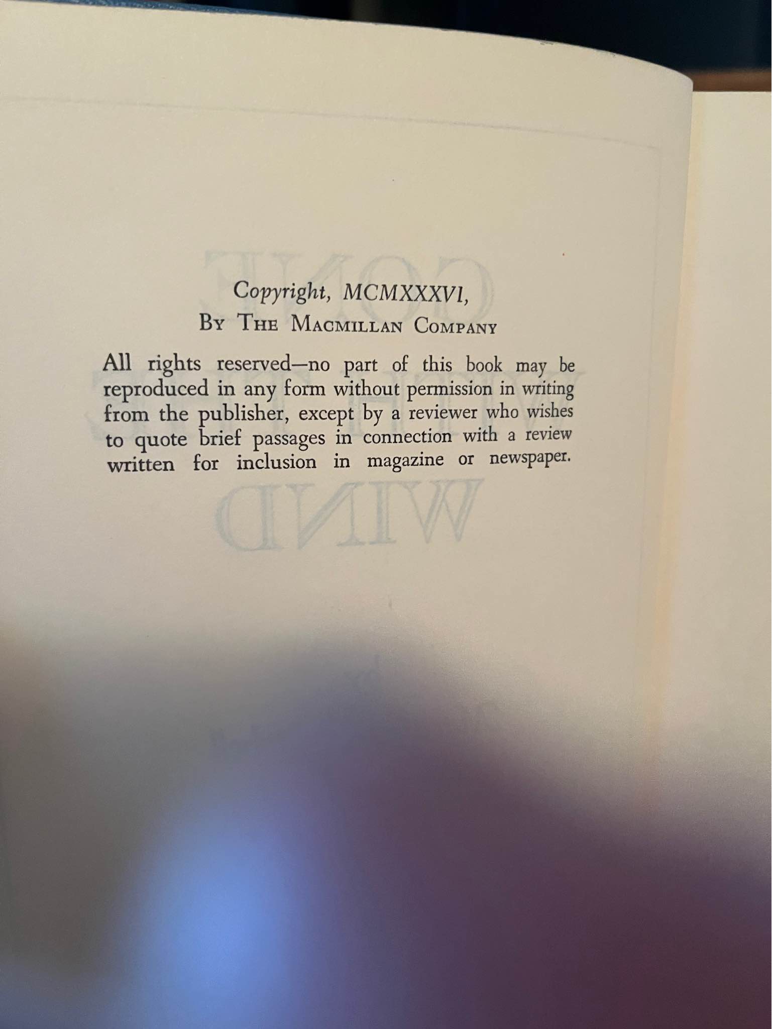 Any information on 1936 two-column Gone with the Wind edition?