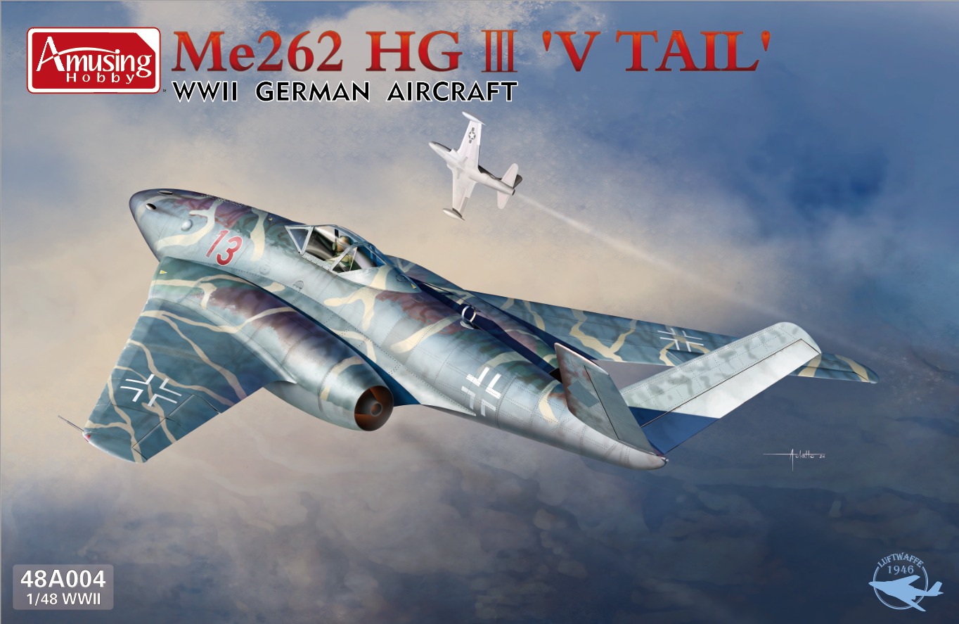 Amusing Hobby Maquette Messerschmitt Me 262 HGIII – Échelle 1:48 – Kit De Moulage Par Injection