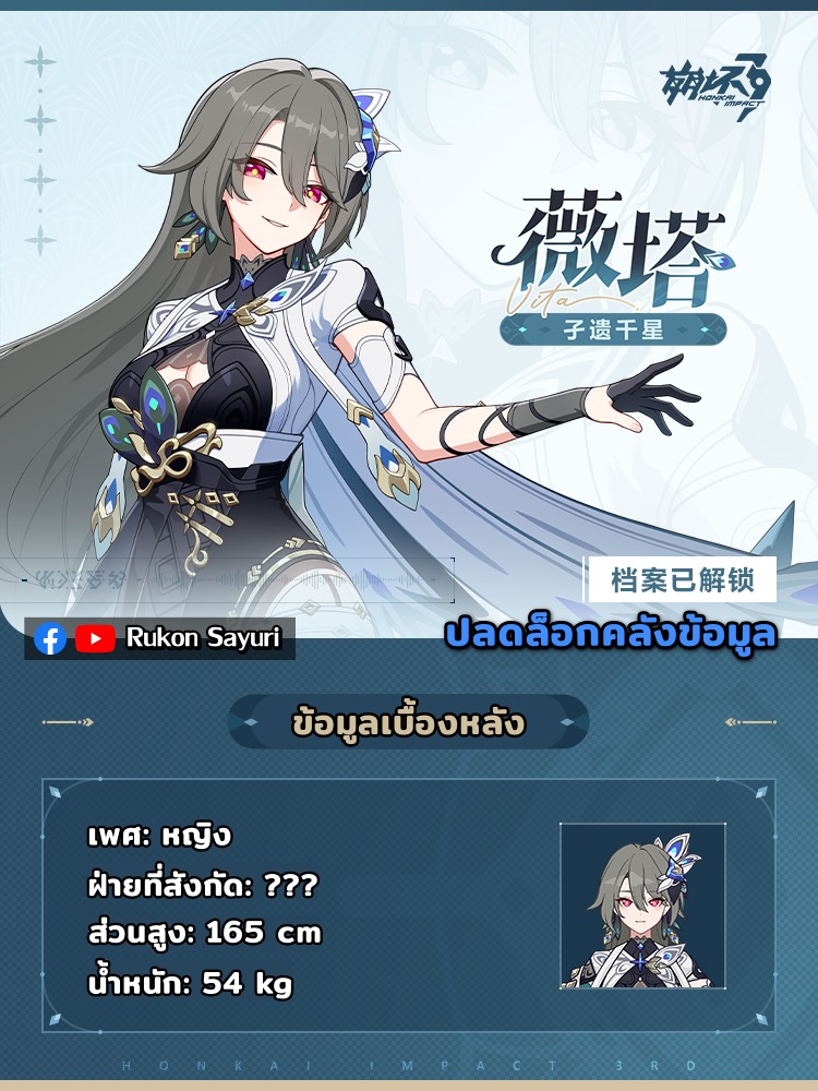 Rukon Sayuri - 🔐ปลดล็อกคลังข้อมูลตัวละครใหม่ - Vita... | Facebook