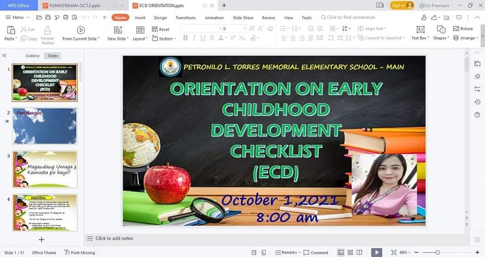 Parents' Virtual Orientation on ECD Checklist S.Y.2021-2022 Petronilo L ...