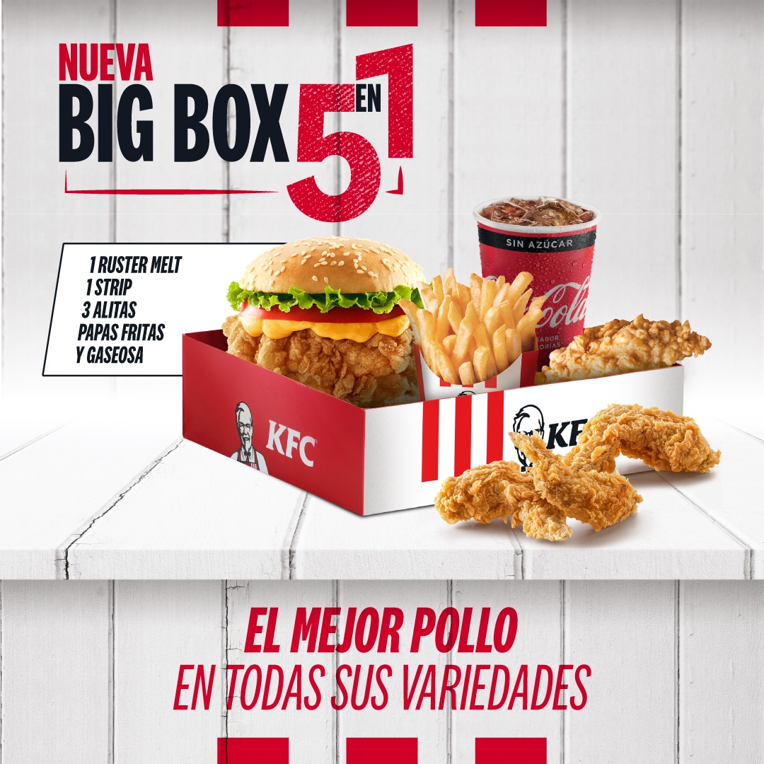 KFC - 💥 Nueva Big Box 5 en 1 💥 Todas las variedades del...
