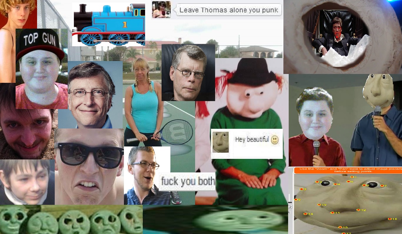 Disembodied botox-injected face of Thomas the Tank Engine 7 | Sheffield