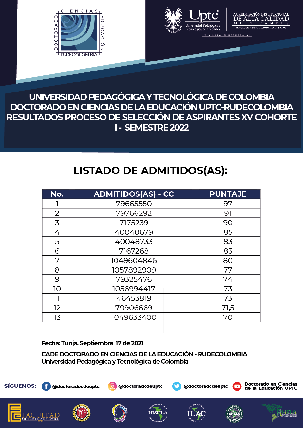 📆📌El... - Doctorado en Ciencias de la Educación UPTC