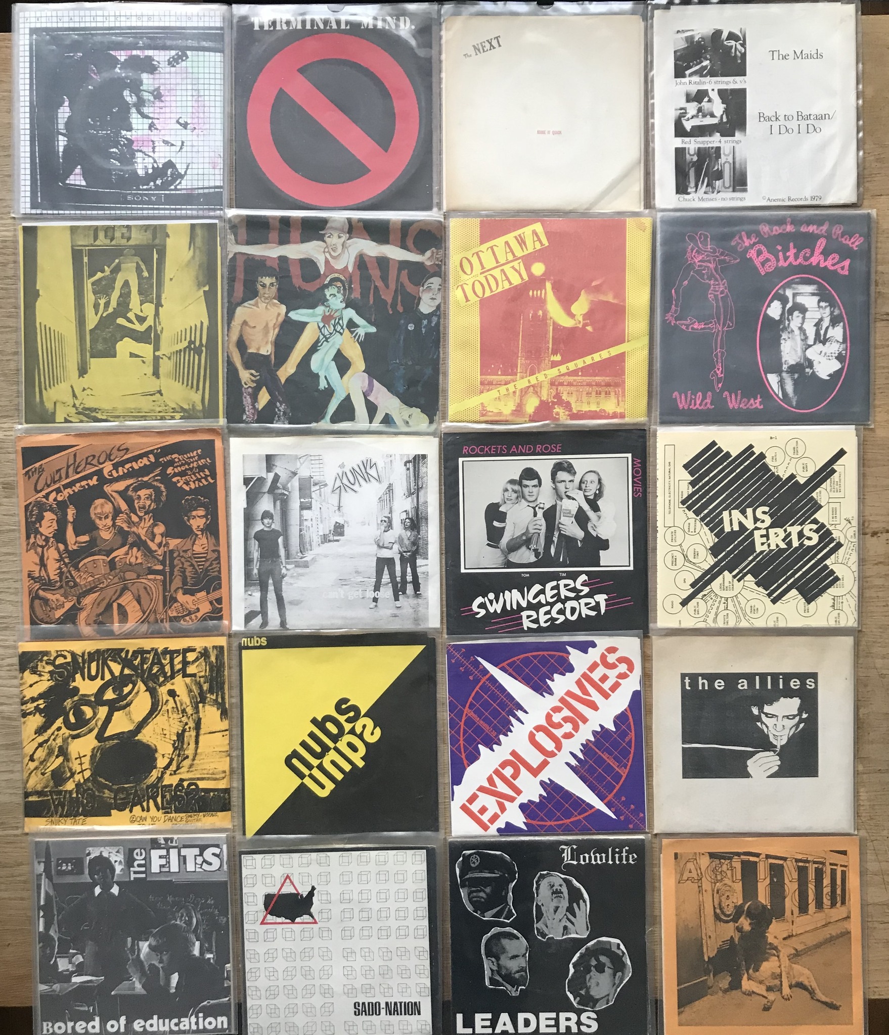 US and Canada punk rock records from the late 70's-early 80's