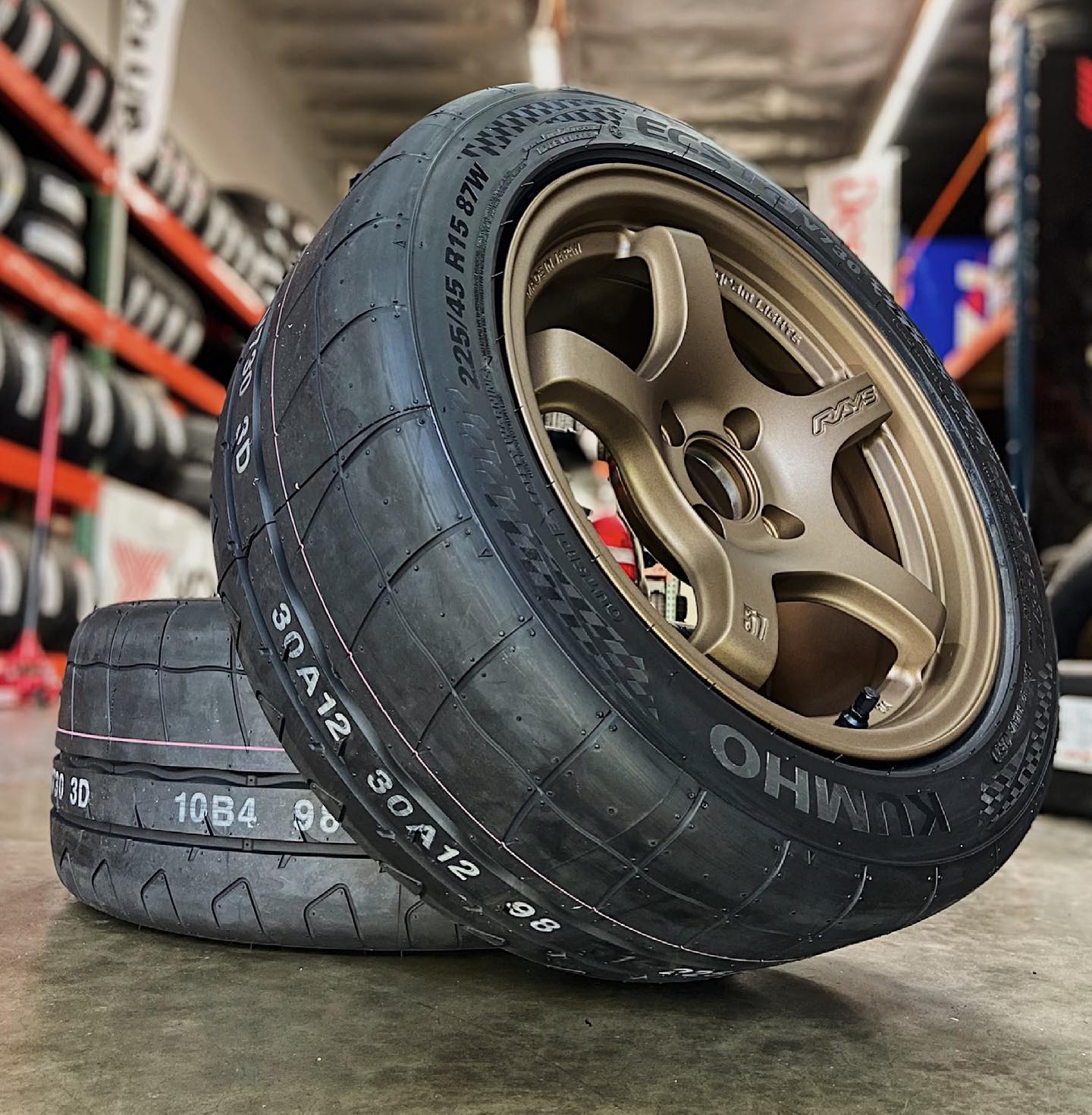 R Compound USA - 225/45/15 Kumho V730 (new size) on 15x8...
