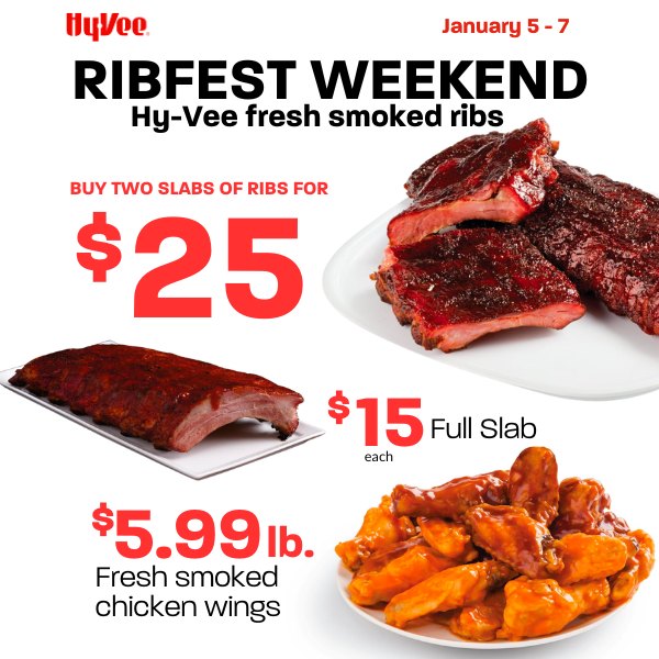 Hy-Vee - It's RIBFEST Weekend at Hy-Vee! 🔥 Pick up smoked... | Facebook