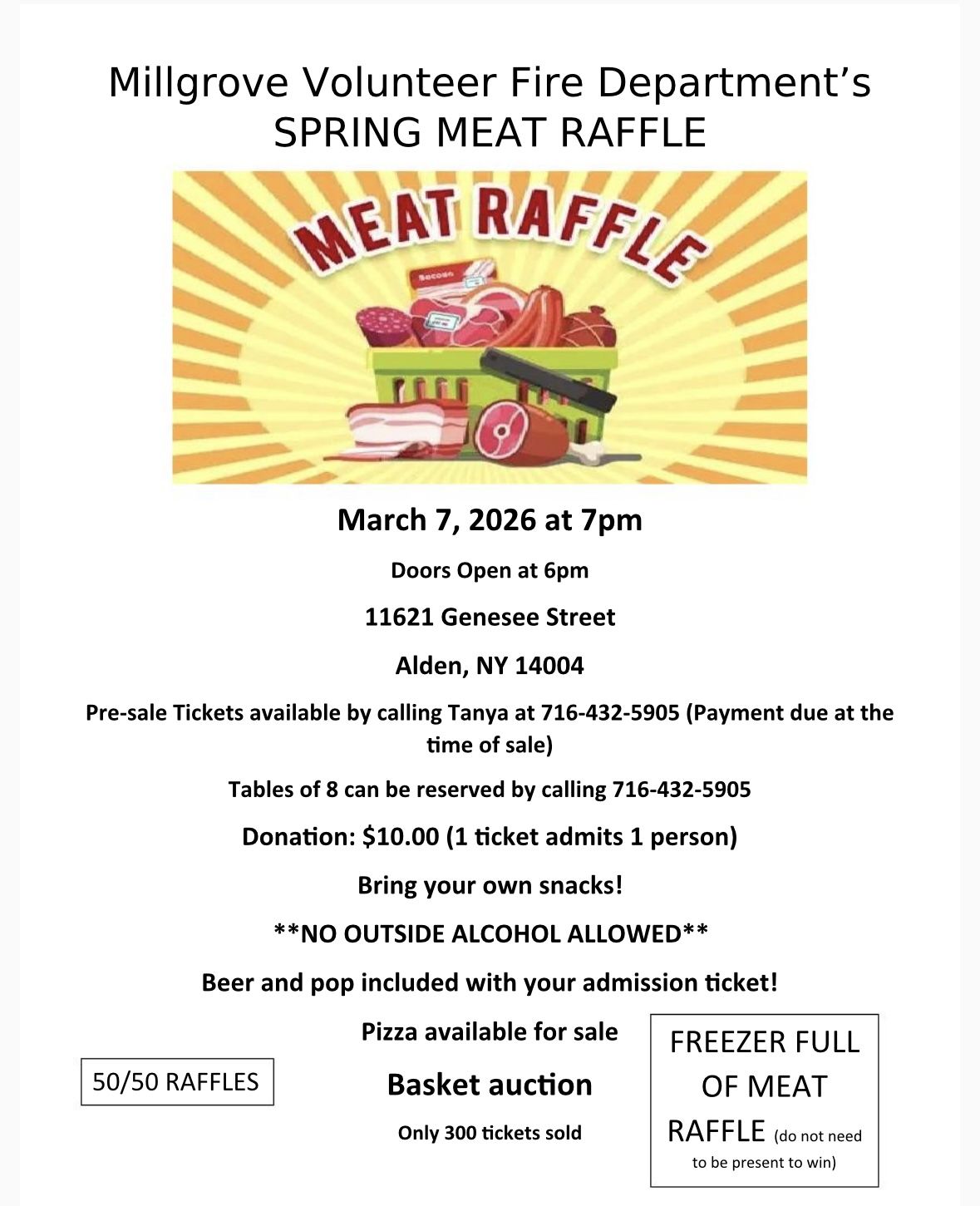 Meat & basket raffle
