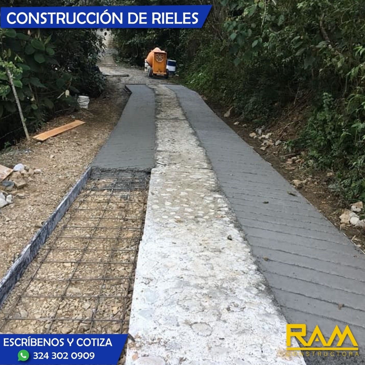 RAM - Rieles en concreto para zonas rurales. 📱Escríbenos... | Facebook