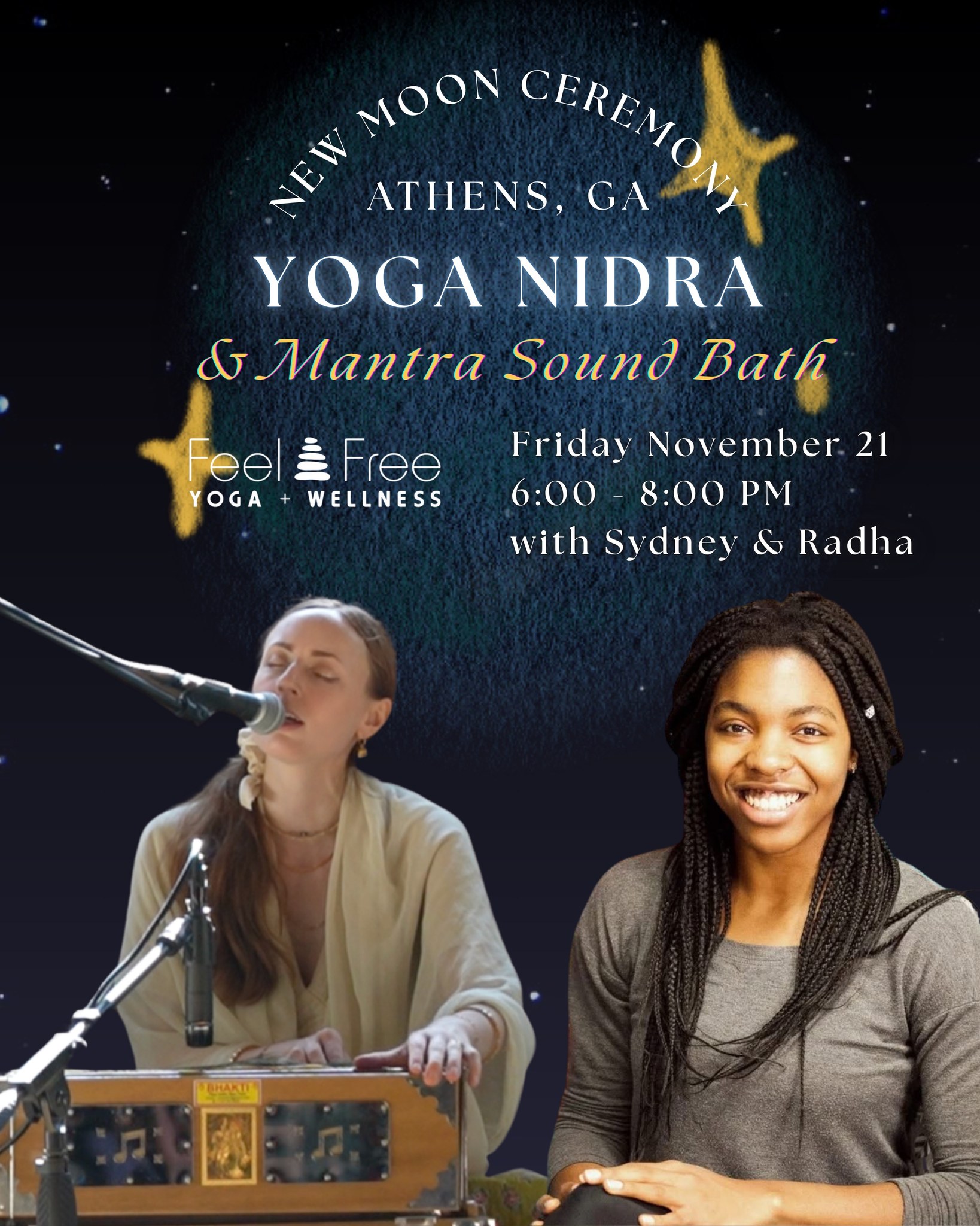 11/21 🌚 ATHENS, GA New Moon Yoga Nidra & Mantra Sound Bath @ Feel Free ...