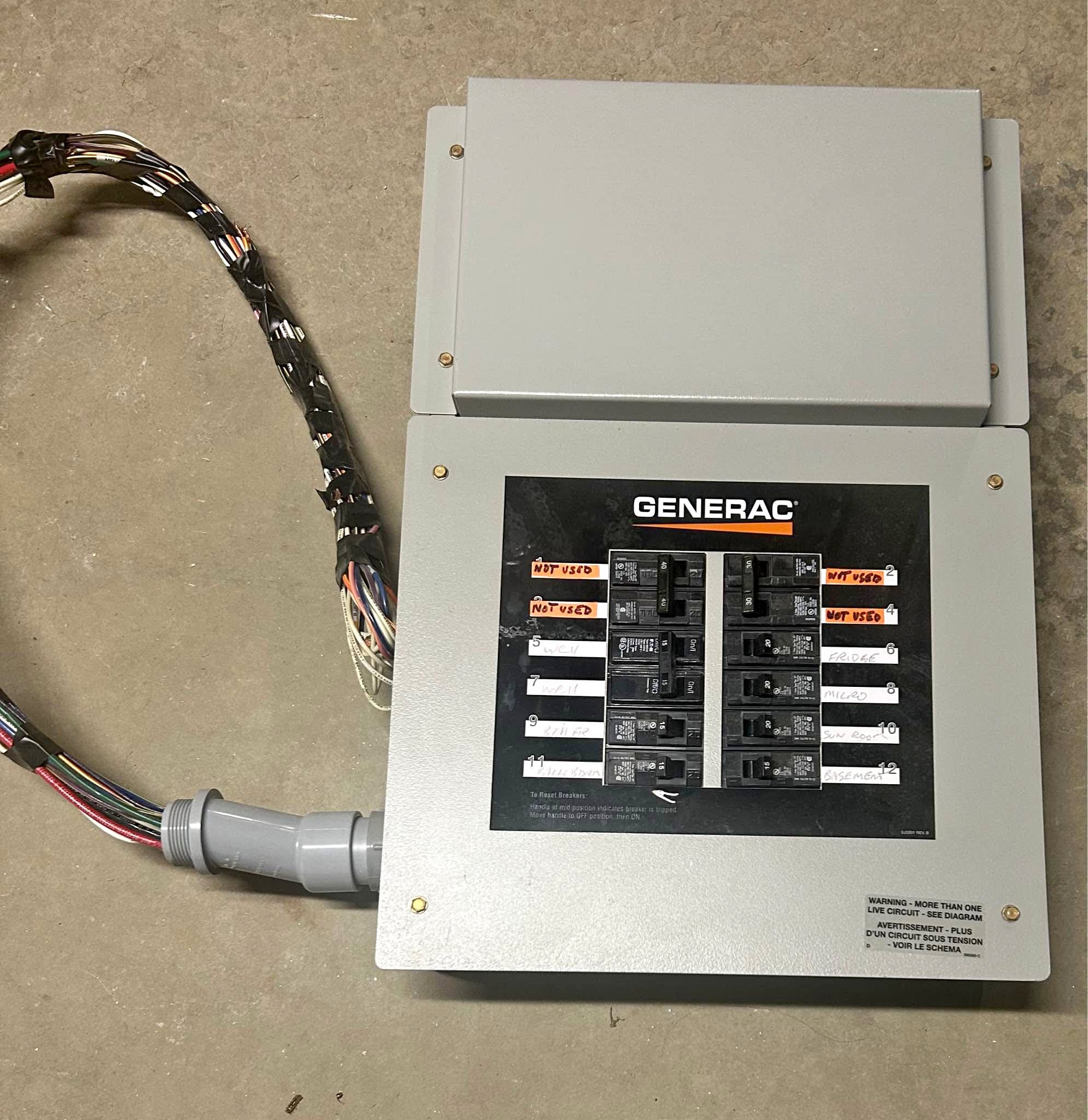 Generac Transfer Switch & Electrical Breaker Panel - Hubs & Switches ...