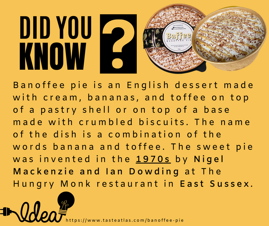 Baffee - Did you know?🤔 Banoffee Pie was invented in...
