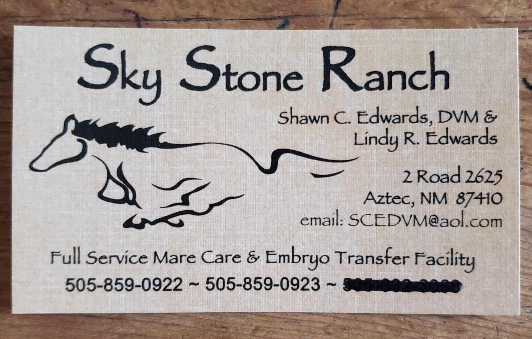 Sky Stone Ranch - We would like to congratulate Dr. Shawn...