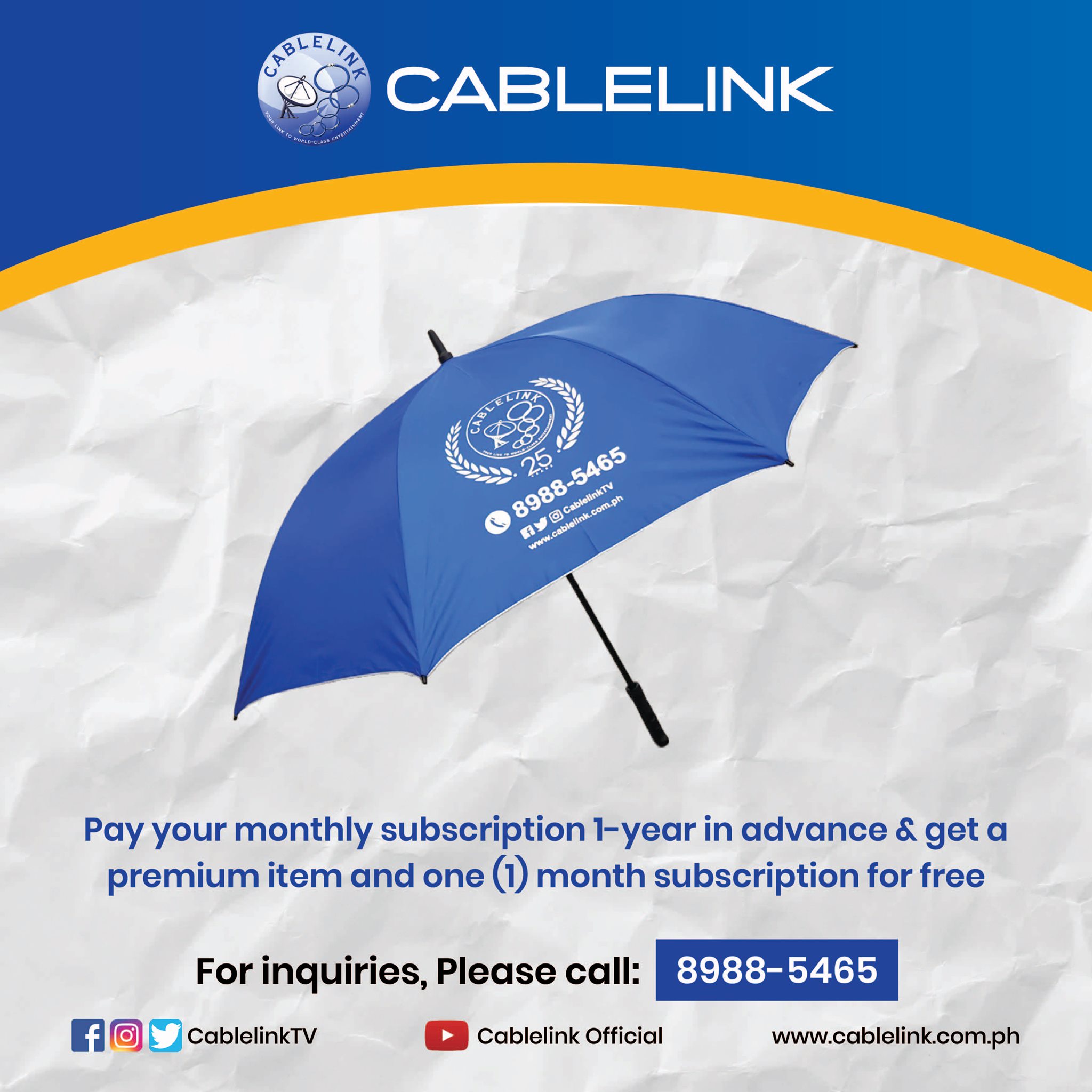 CablelinkTV - Get FREE LIMITED EDITION items! How? Pay... | Facebook