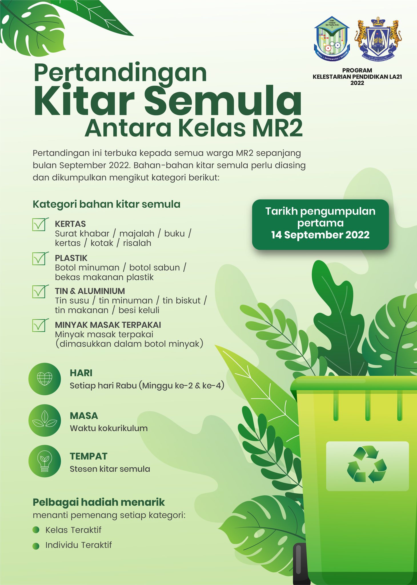 PERTANDINGAN KITAR SEMULA... - SMK Taman Mutiara Rini 2 | Facebook