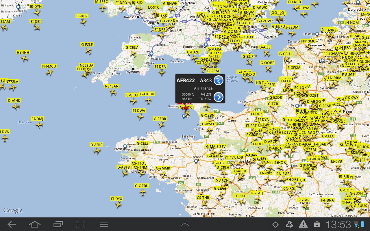 Flugradar Live Flightradar24.com Air France Flight AF422/AFR422 From
