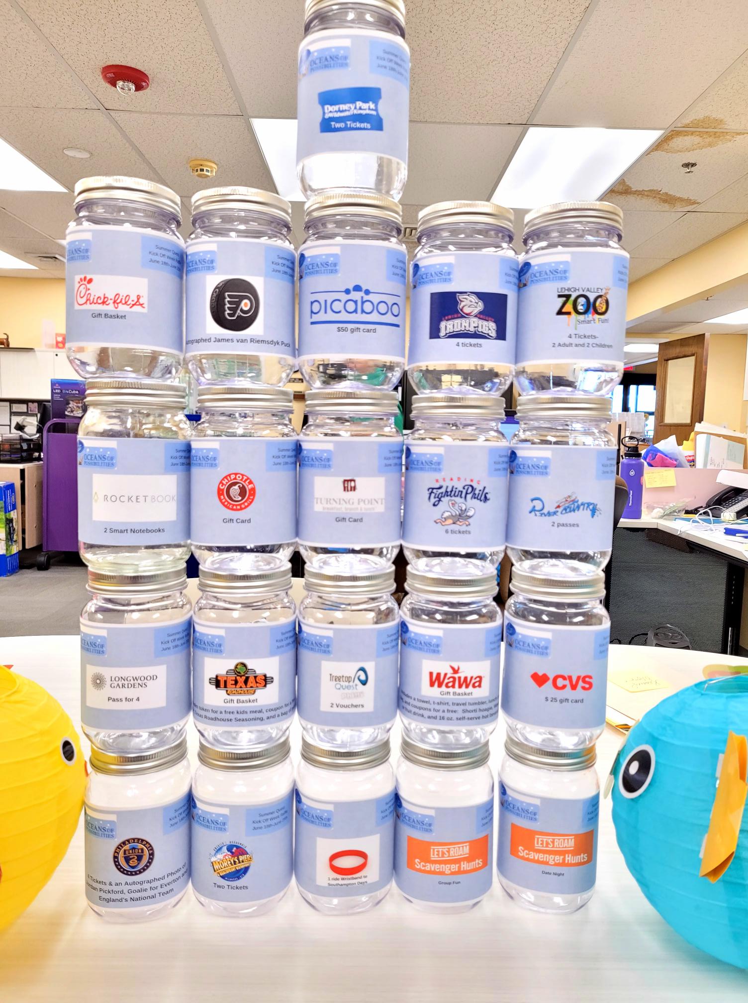 Here are all 21 raffle jars for... - Southampton Free Library