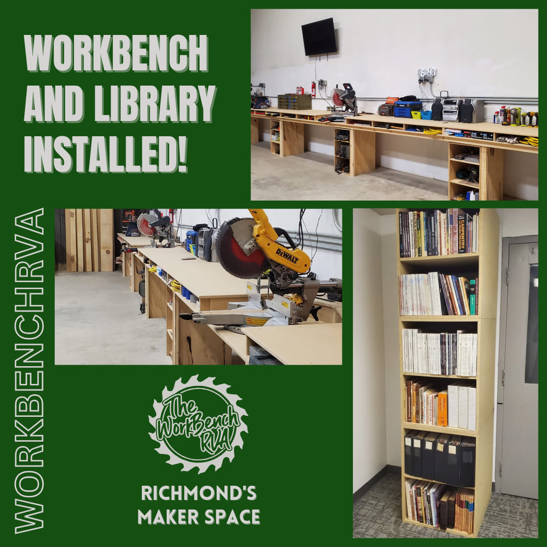 Main workbench installed! Library also... - The Workbench RVA | Facebook