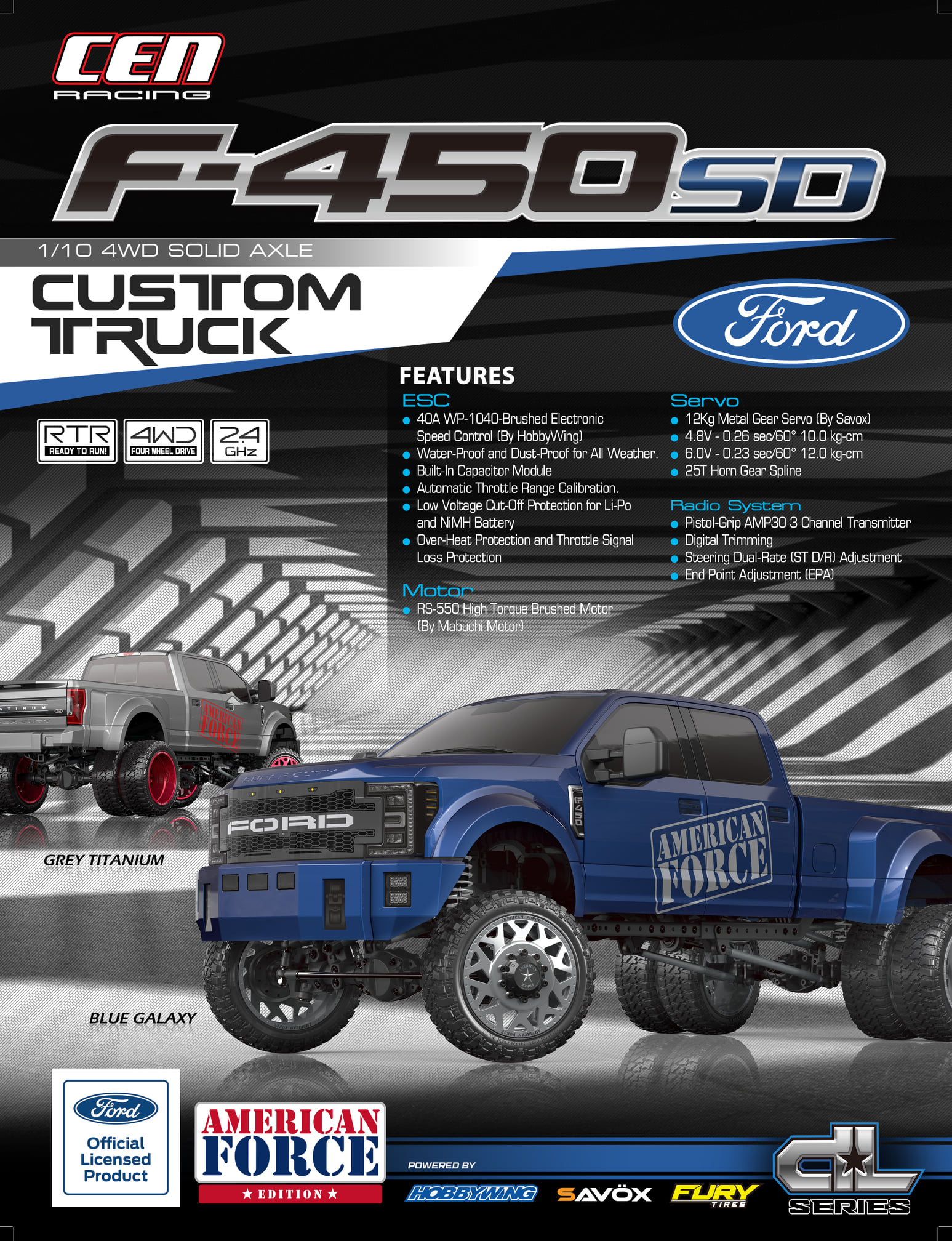 RCFans.com - CEN Racing推出F450 SD 4WD RTR DL系列1/10... | Facebook