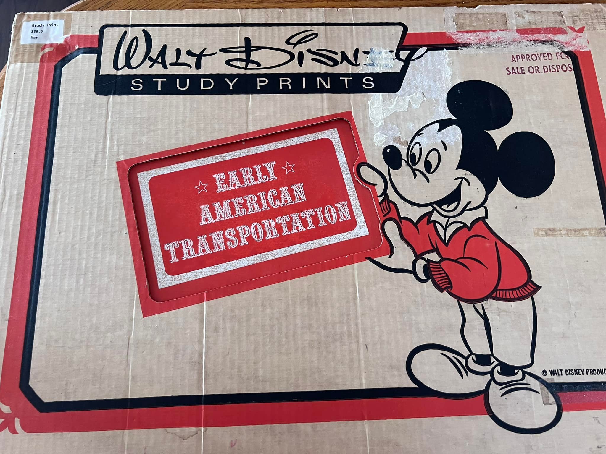 Vintage Disney game set with artwork