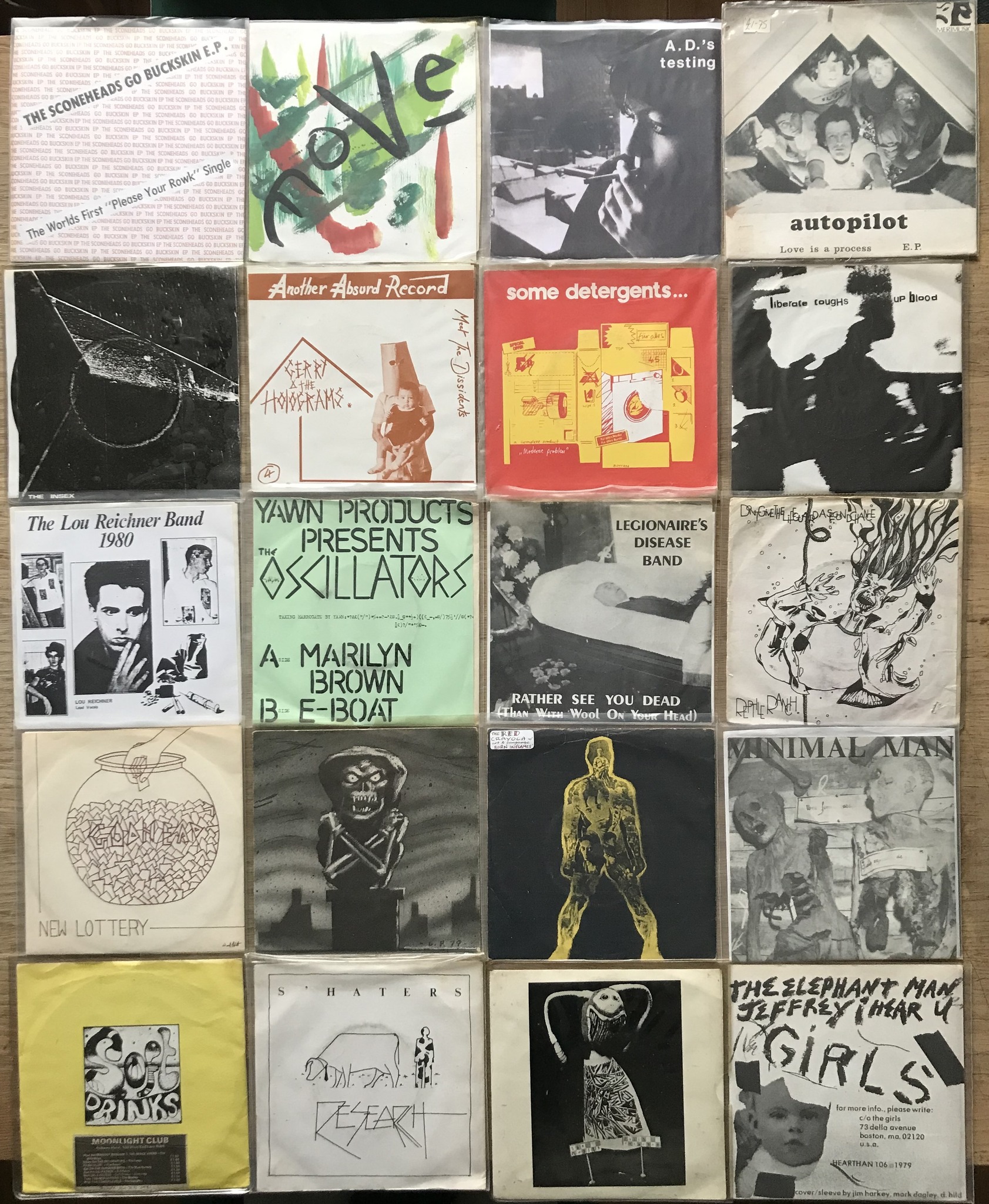20 more singles of punk/post-punk and 