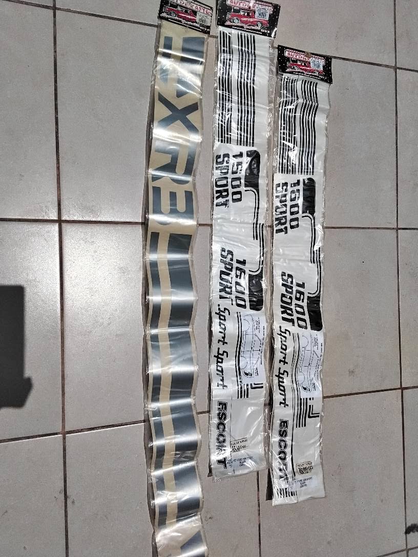Ford sticker kits... 2 of 1600 sports, 1 x xr3 silver RR550 each ...