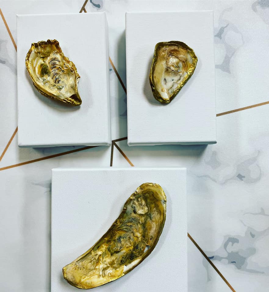 These oysters shells are old... Relics to Rhinestones