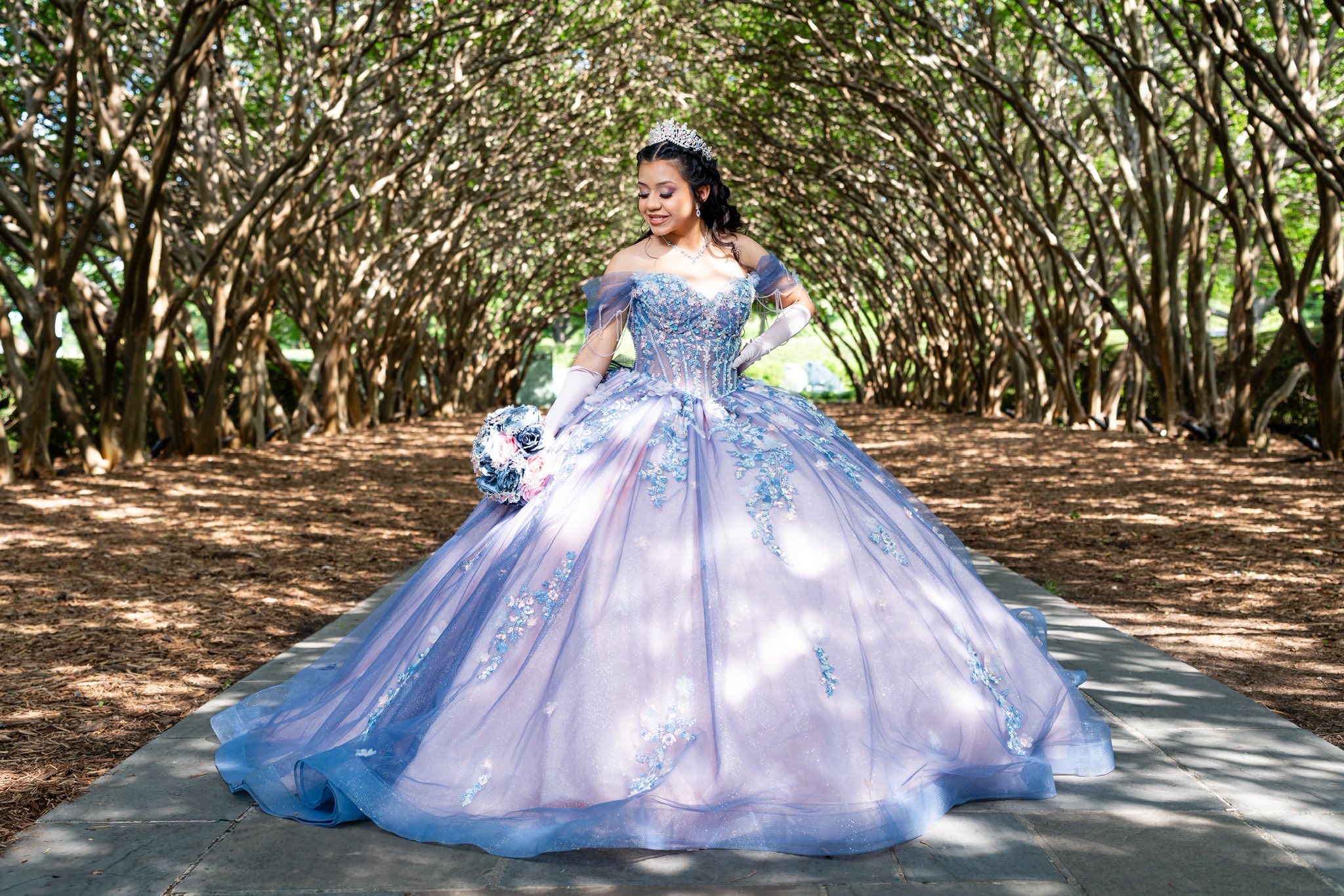 pink and blue quince dresses Glitter Long Ball Gown Quinceanera Dress Mesh Length Quince dress for sale with