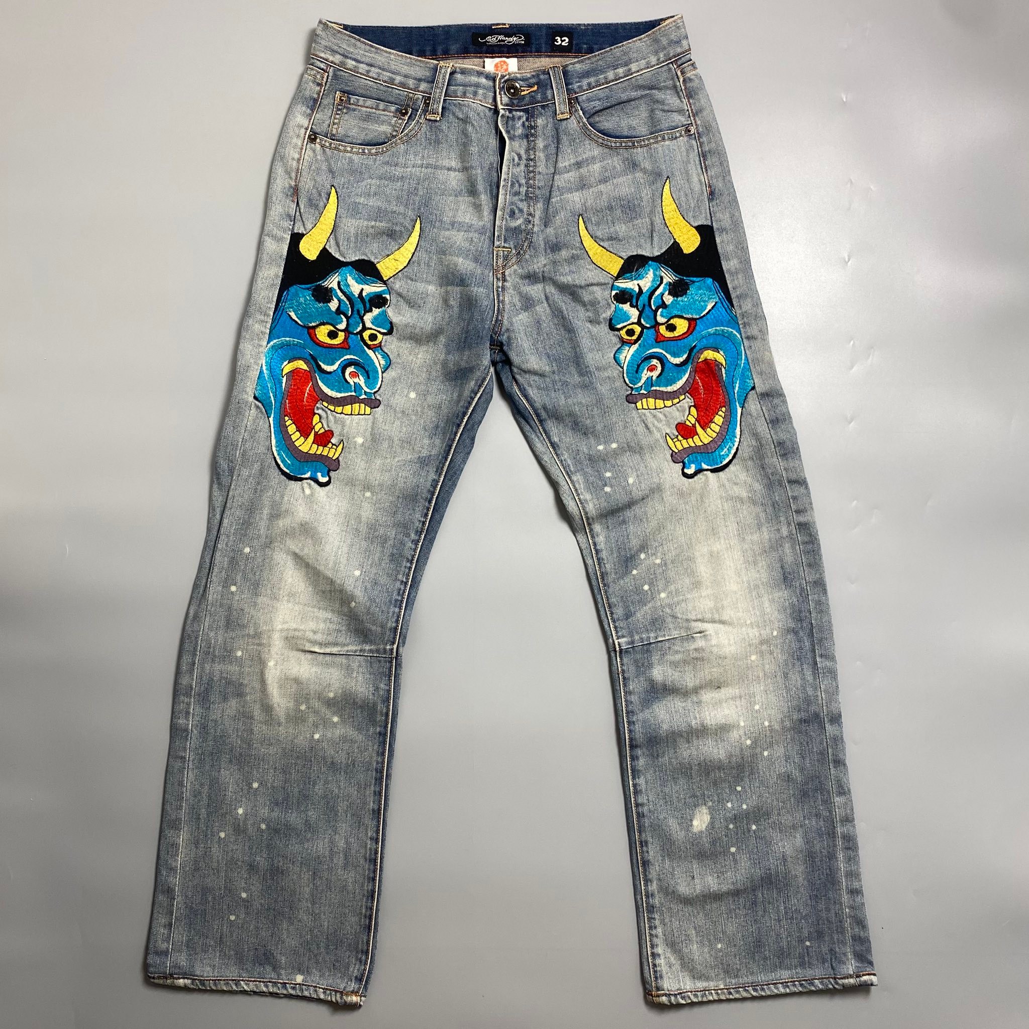 PTPA, FS Ed Hardy Oni Demon Embroidered Jeans – Y2K Archive 