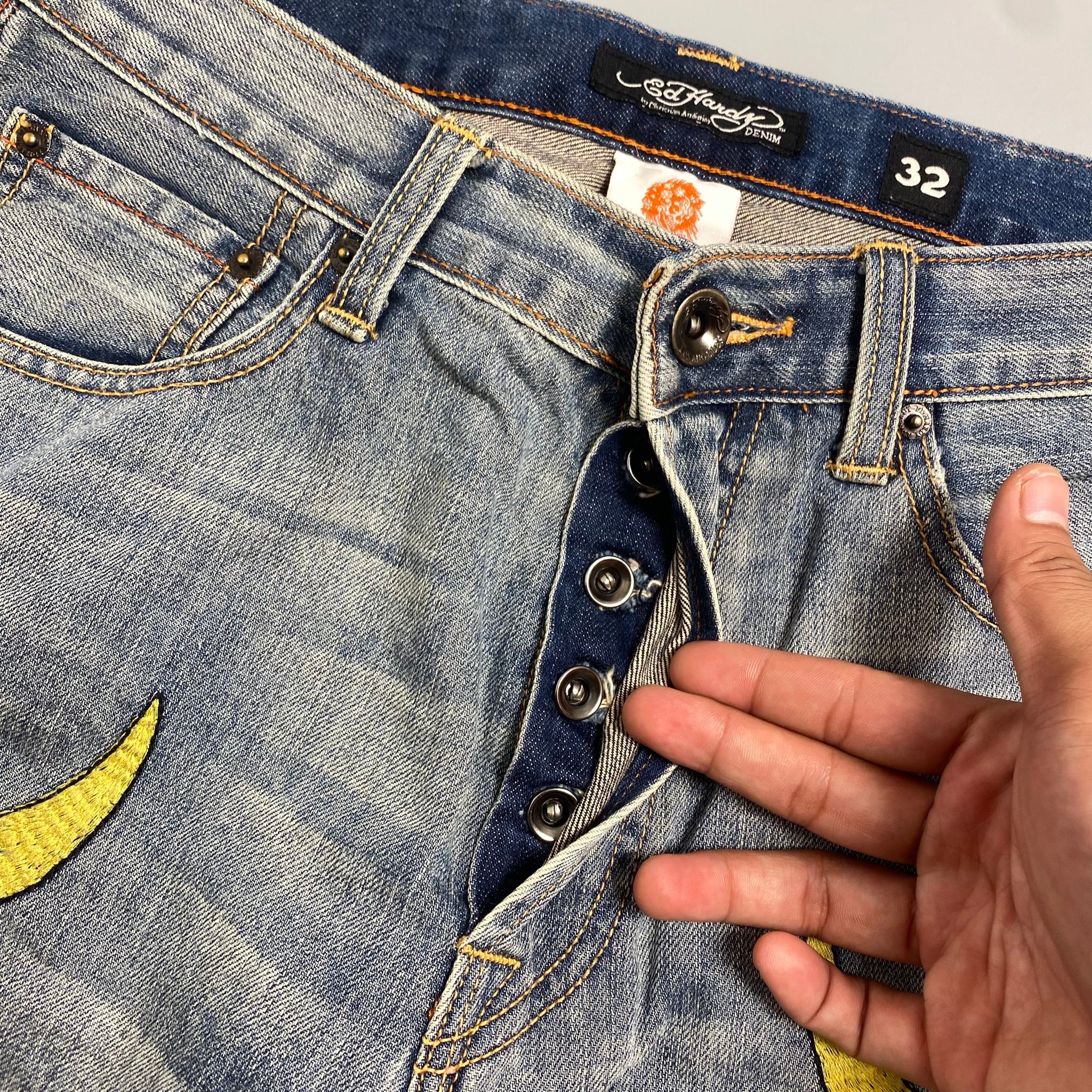 PTPA, FS Ed Hardy Oni Demon Embroidered Jeans – Y2K Archive 