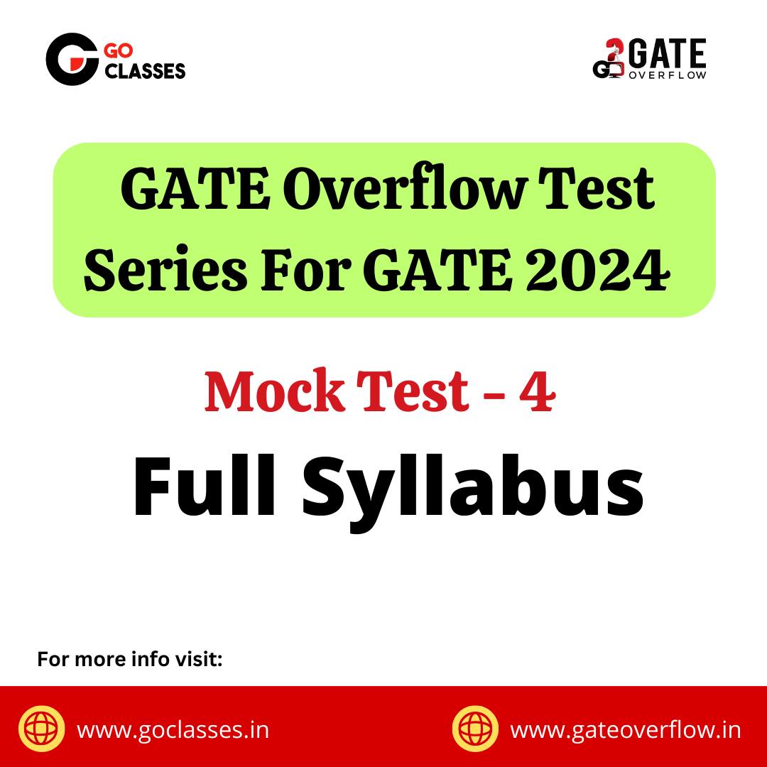 GO Classes - 📢📣 GATE OverflowTest Series 2024🎯🚀 📝 Mock...
