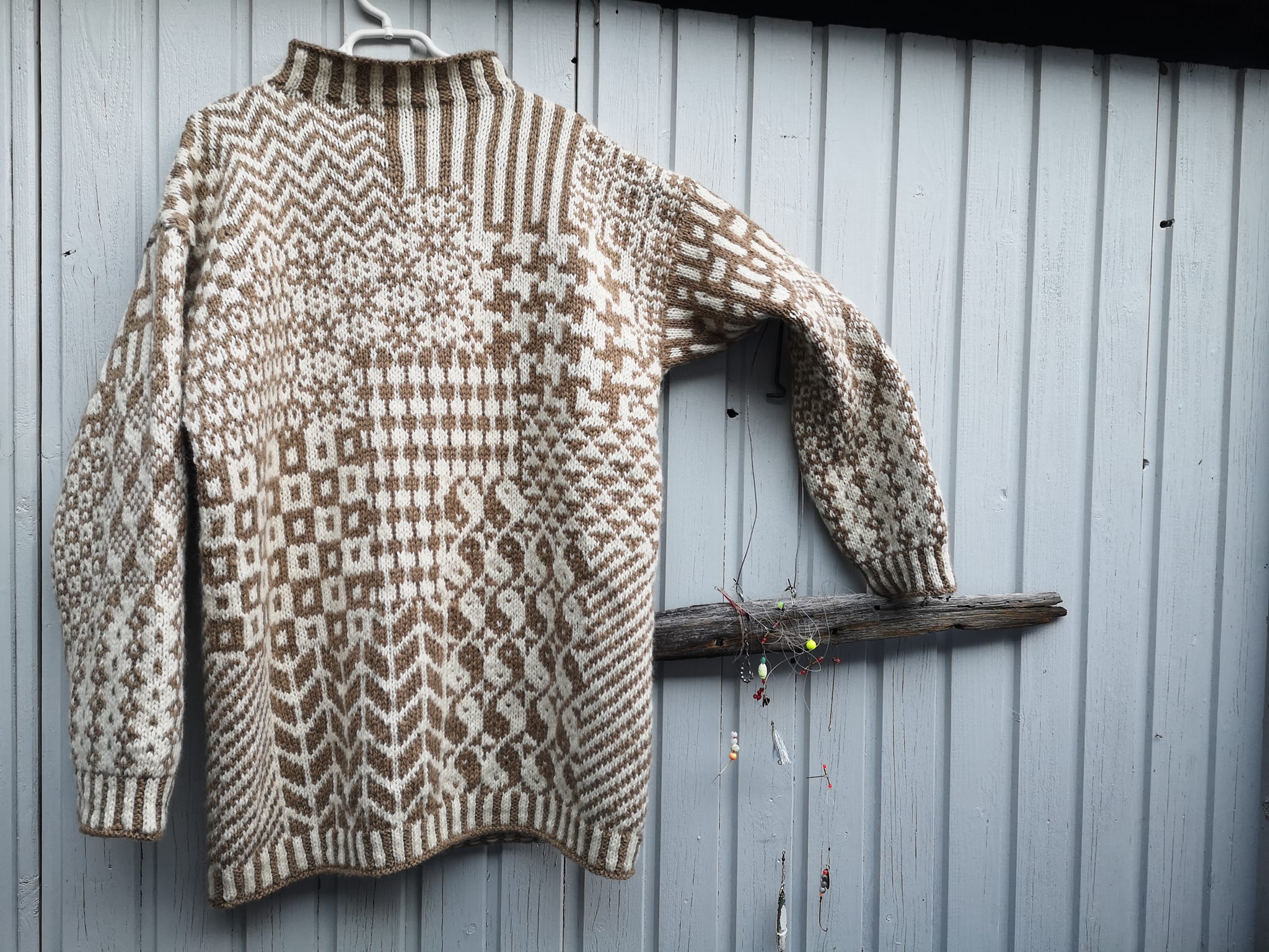 Finished knitting a Nordic mix sweater
