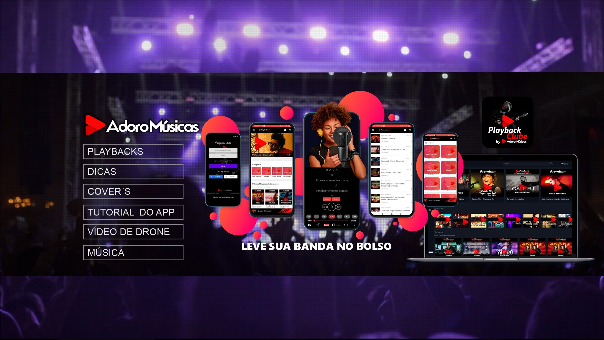 Aplicativos Playback Clube