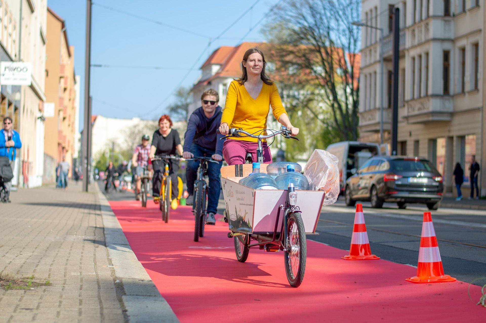 Ein Roter Teppich Fur Fahrradfahrer In Fahrrad Magdeburg