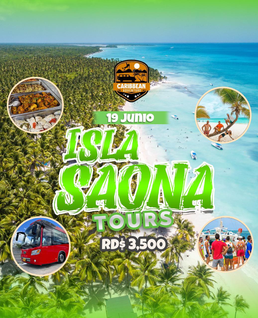 Isla saona 📍Bayahibe Precio: 3,500... - Viajero Tours RD | Facebook