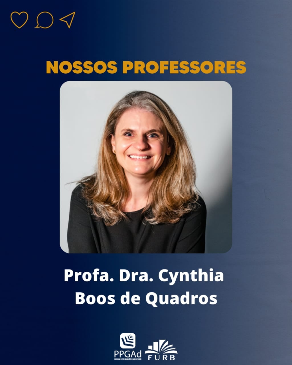 PPGAd FURB - Conhece a Profa. Dra. Cynthia Morgana Boos de... | Facebook