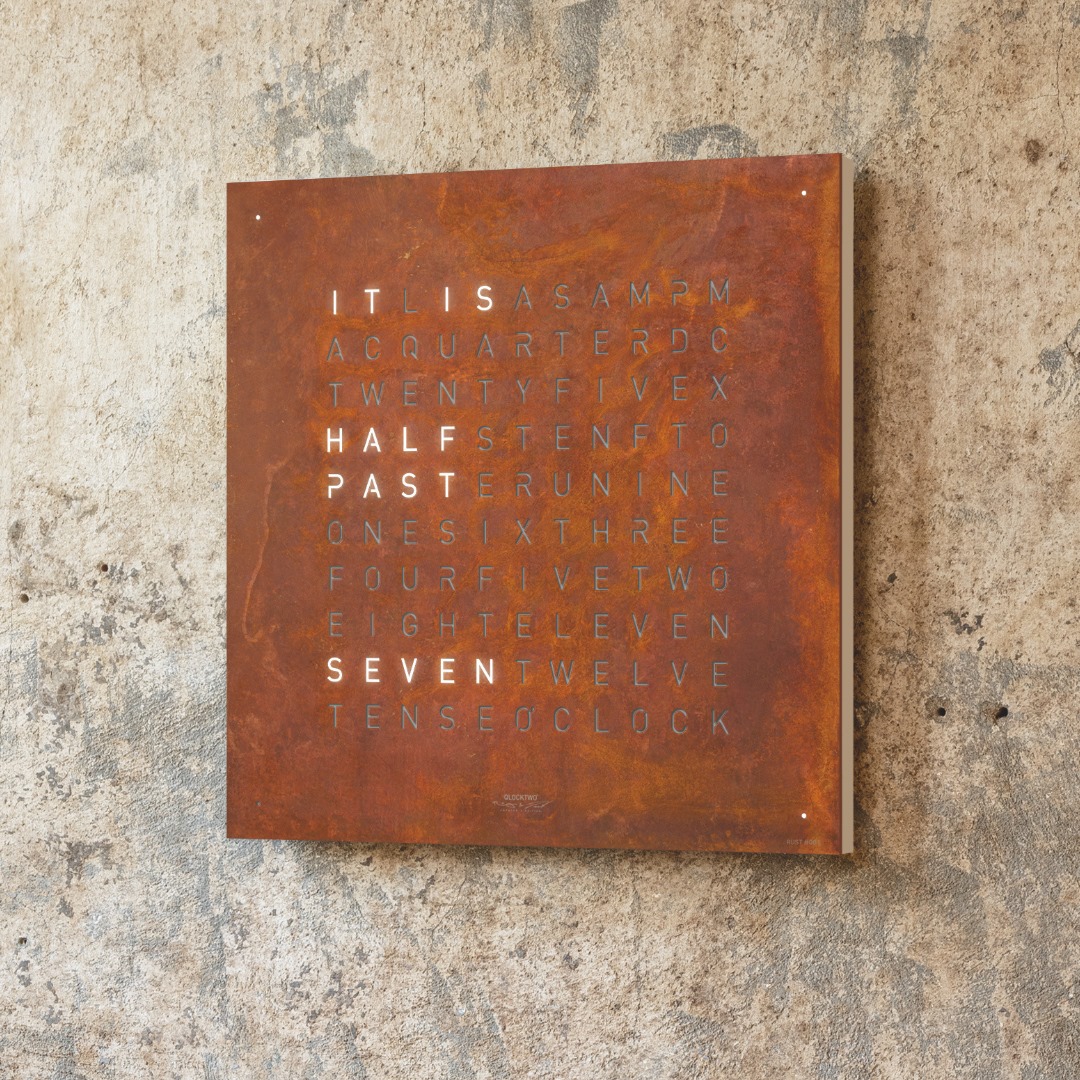 QLOCKTWO - The QLOCKTWO CREATOR'S EDITION RUST is made of... | Facebook