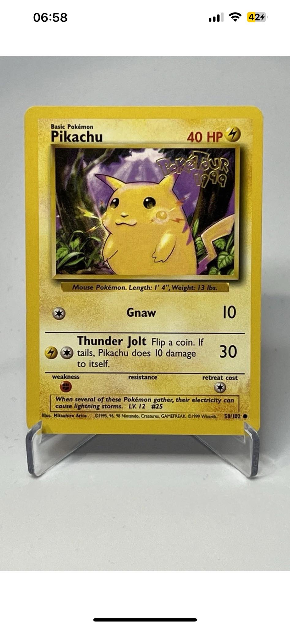 Looking to buy Pikachu poketour 1999 in NM+ condition or graded