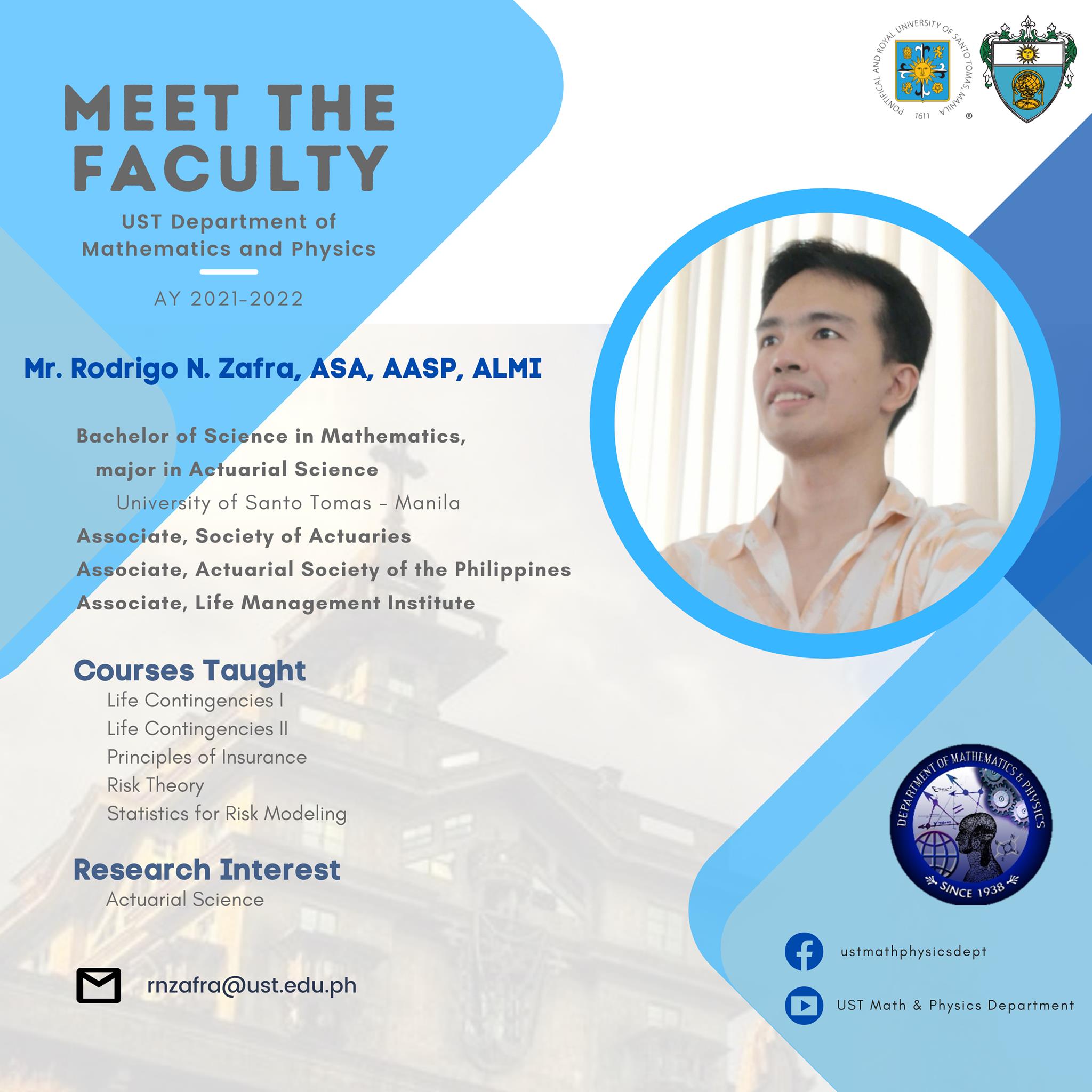 As the... - UST Department of Mathematics and Physics