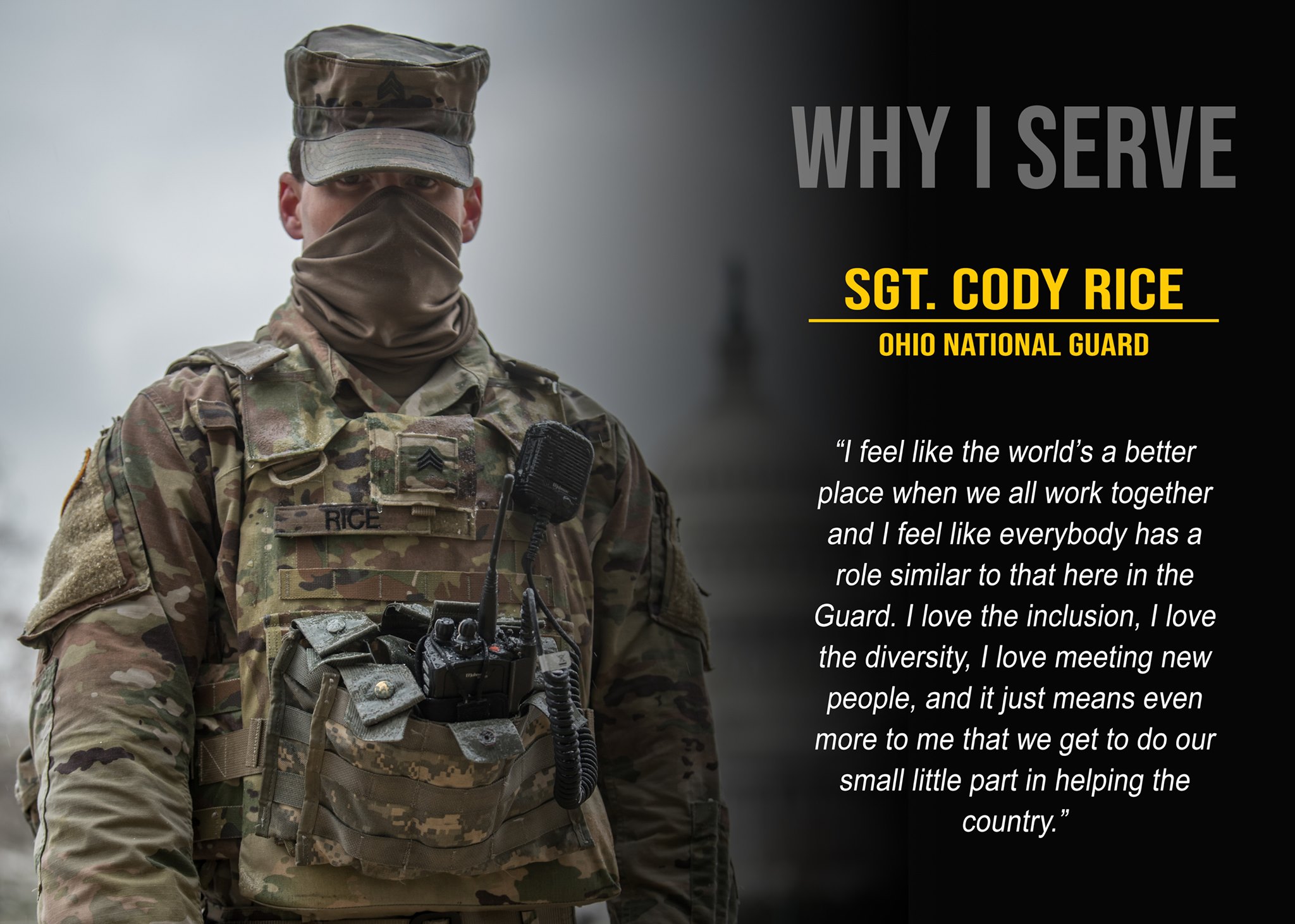 U.S. Army Sgt. Cody Rice, with the... - D.C. National Guard | Facebook