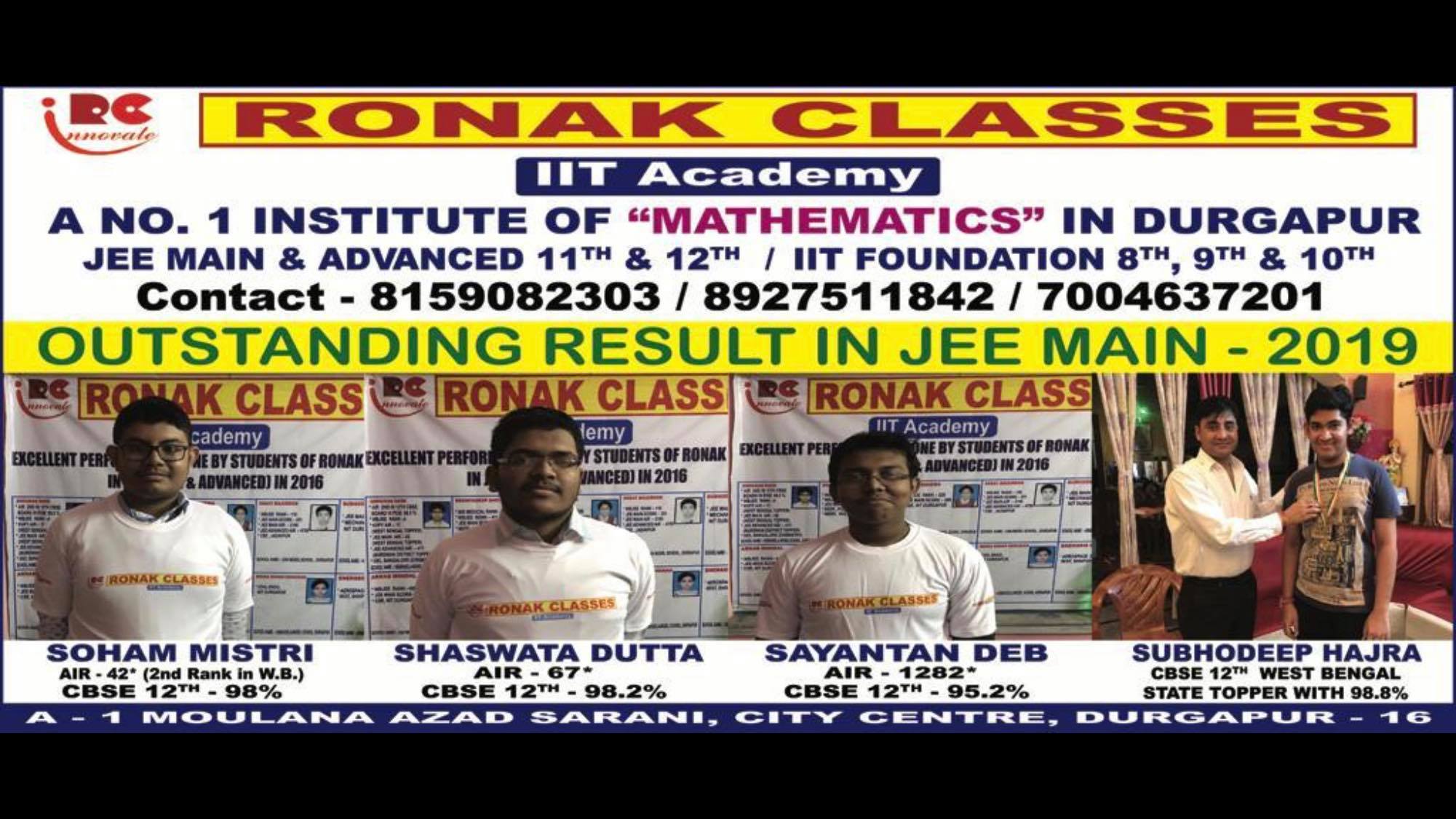 RONAK Classes, Durgapur added a... - RONAK Classes, Durgapur