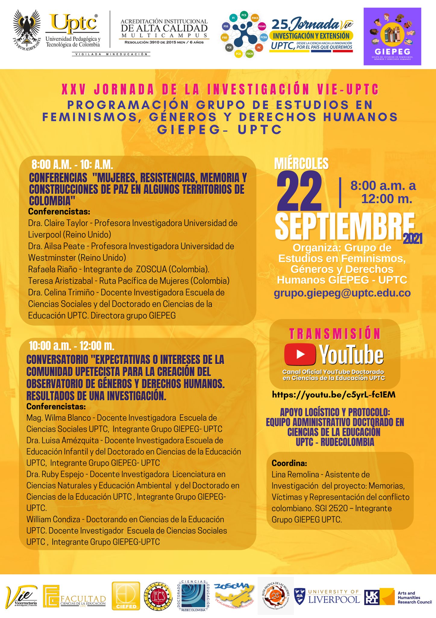 PARTICIPACIÓN... - Doctorado en Ciencias de la Educación UPTC | Facebook