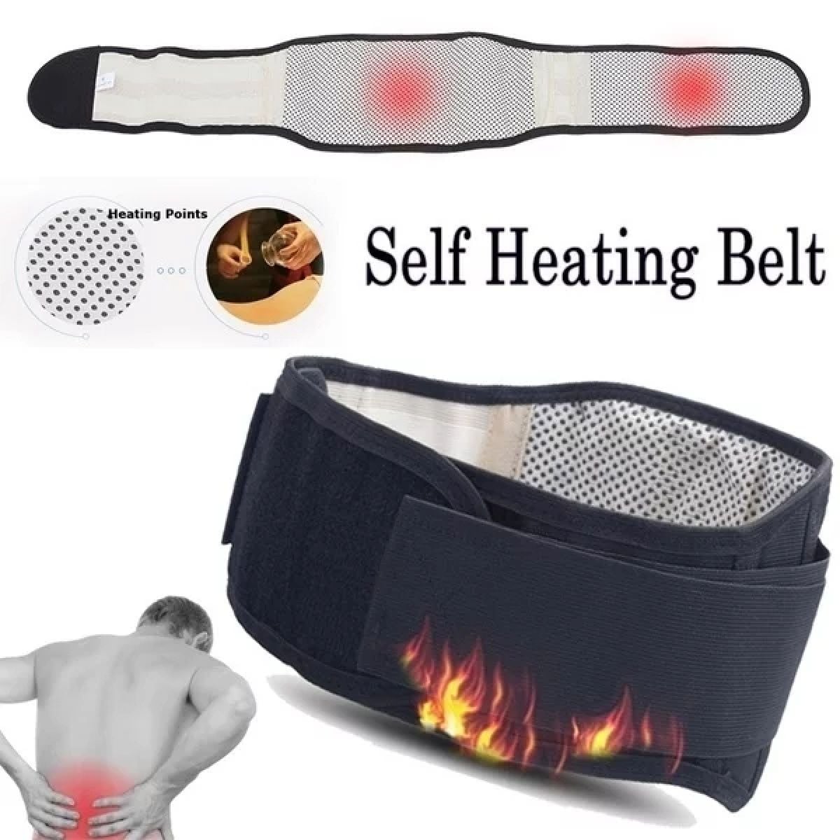 Magnetic Therapy Self-heating Waist Back Shoulder Support Posture Corrector Spine Lumbar Brace Belt Pain Relief
