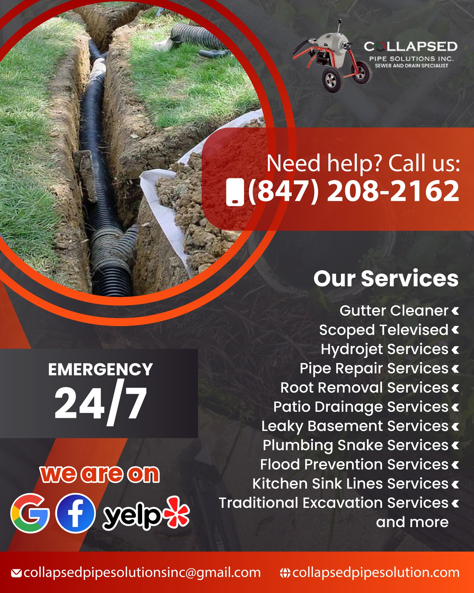 Collapsed pipe solutions inc | Waukegan IL