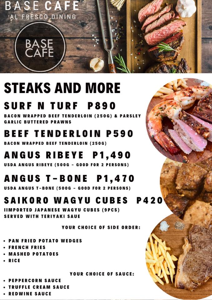 Our New Menu🤩👌😋... - Base Cafe - Steakhouse + Bar