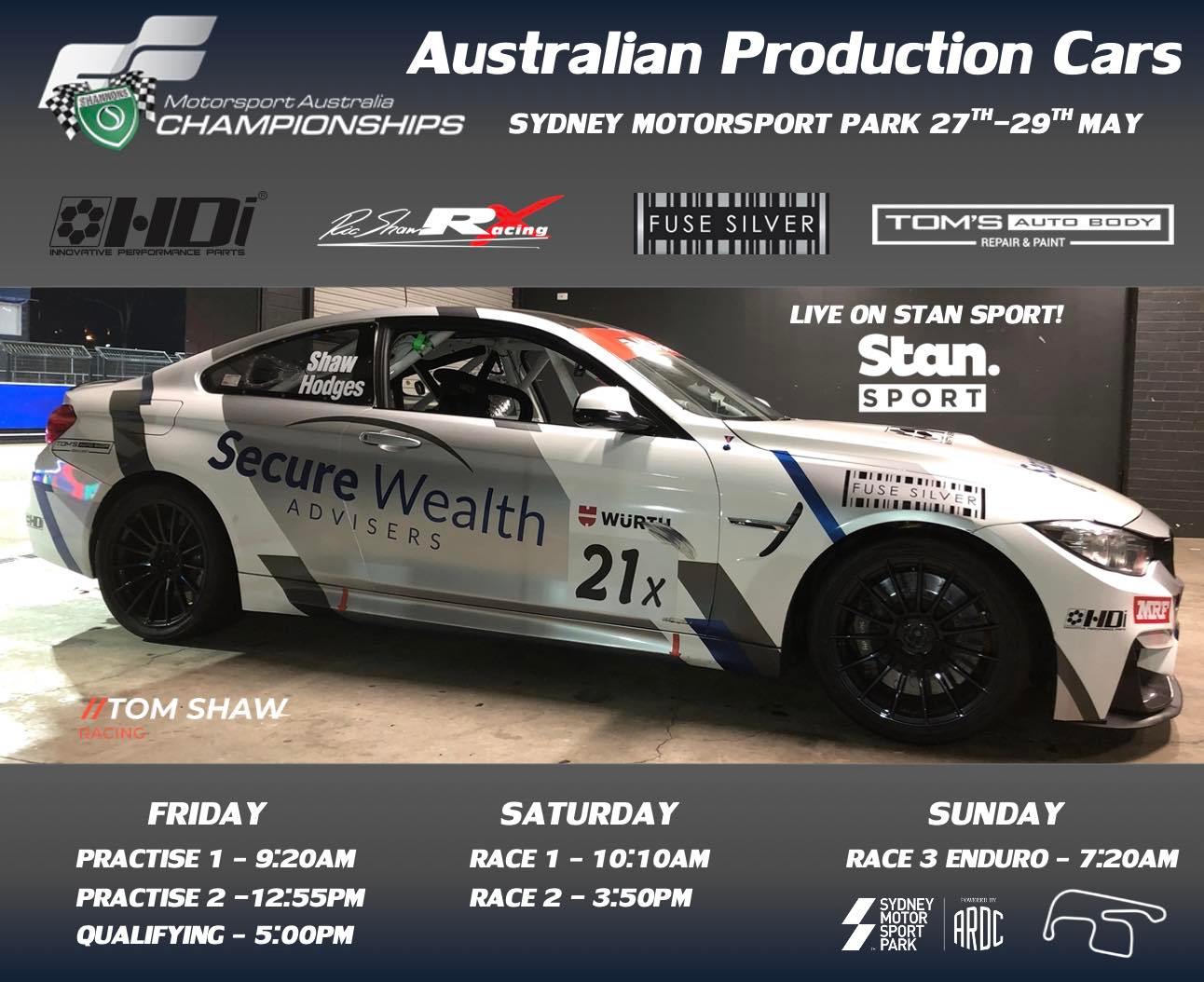 Tom Shaw Racing - Our weekend schedule for round 1 of the...