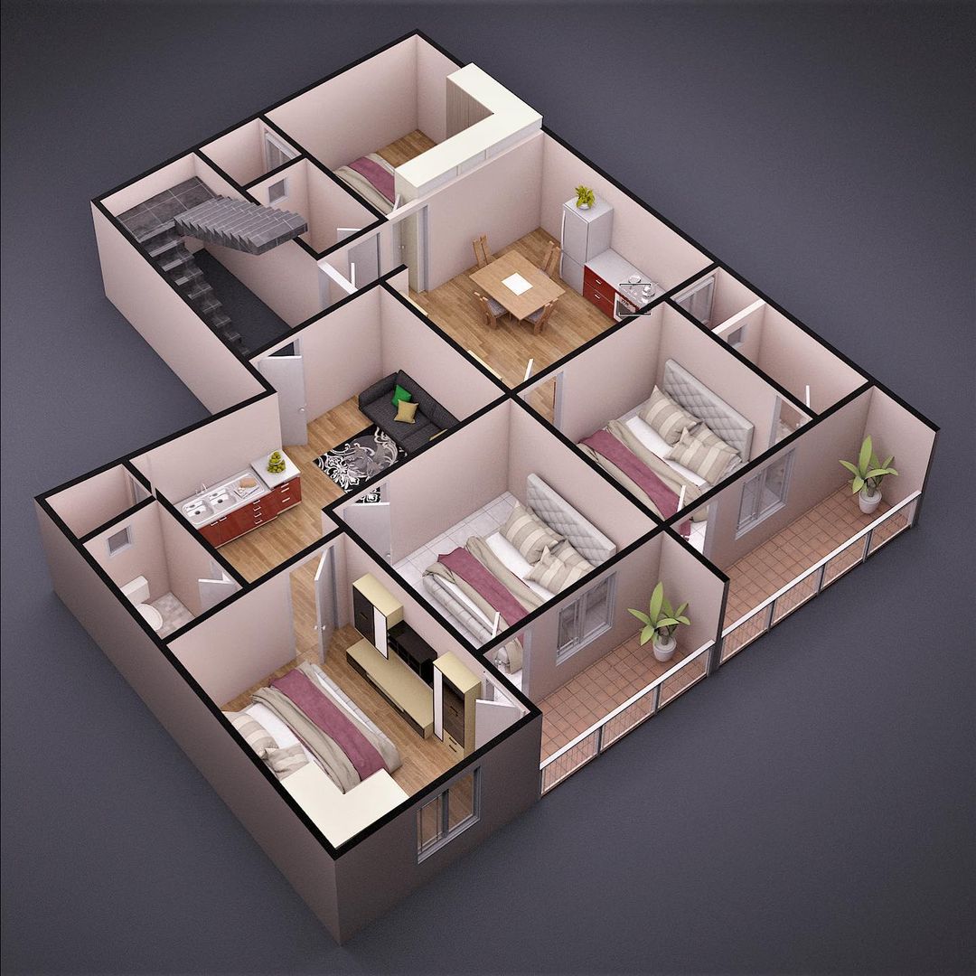 Maddy Interior - ️ 3D Floor Plan Designs 😍