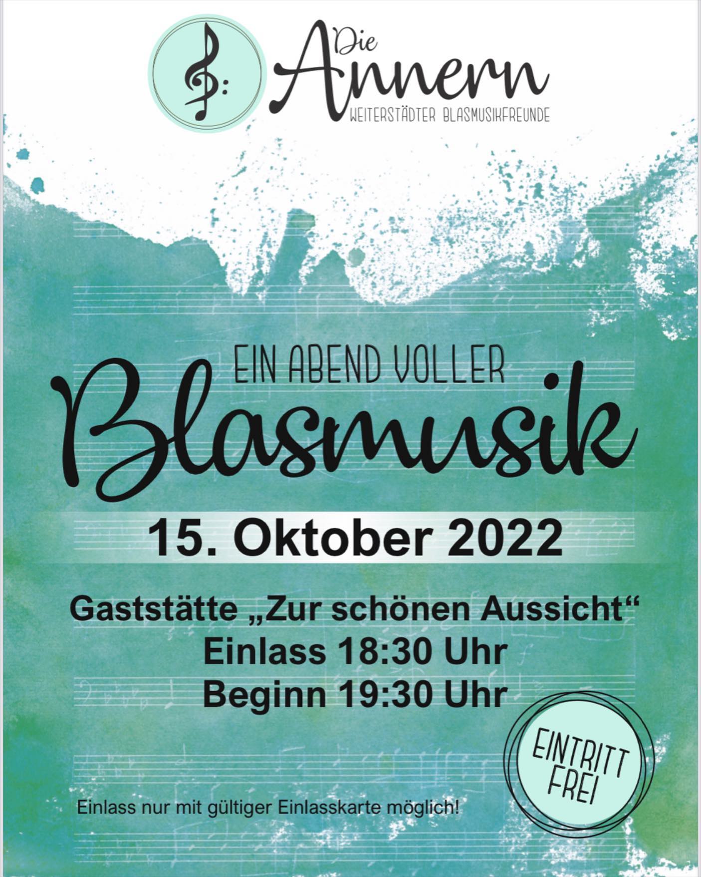 Es ist... - Die Annern - Weiterstäder Blasmusikfreunde e.V | Facebook
