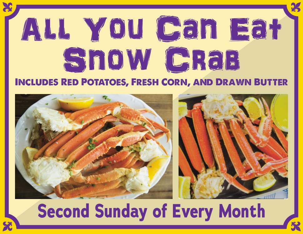All you can eat crab legs! Just want some? Try our new "Just Enough ...