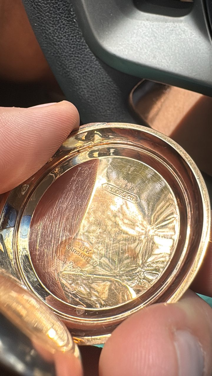 What does 14k warranted mean on a pocket watch?