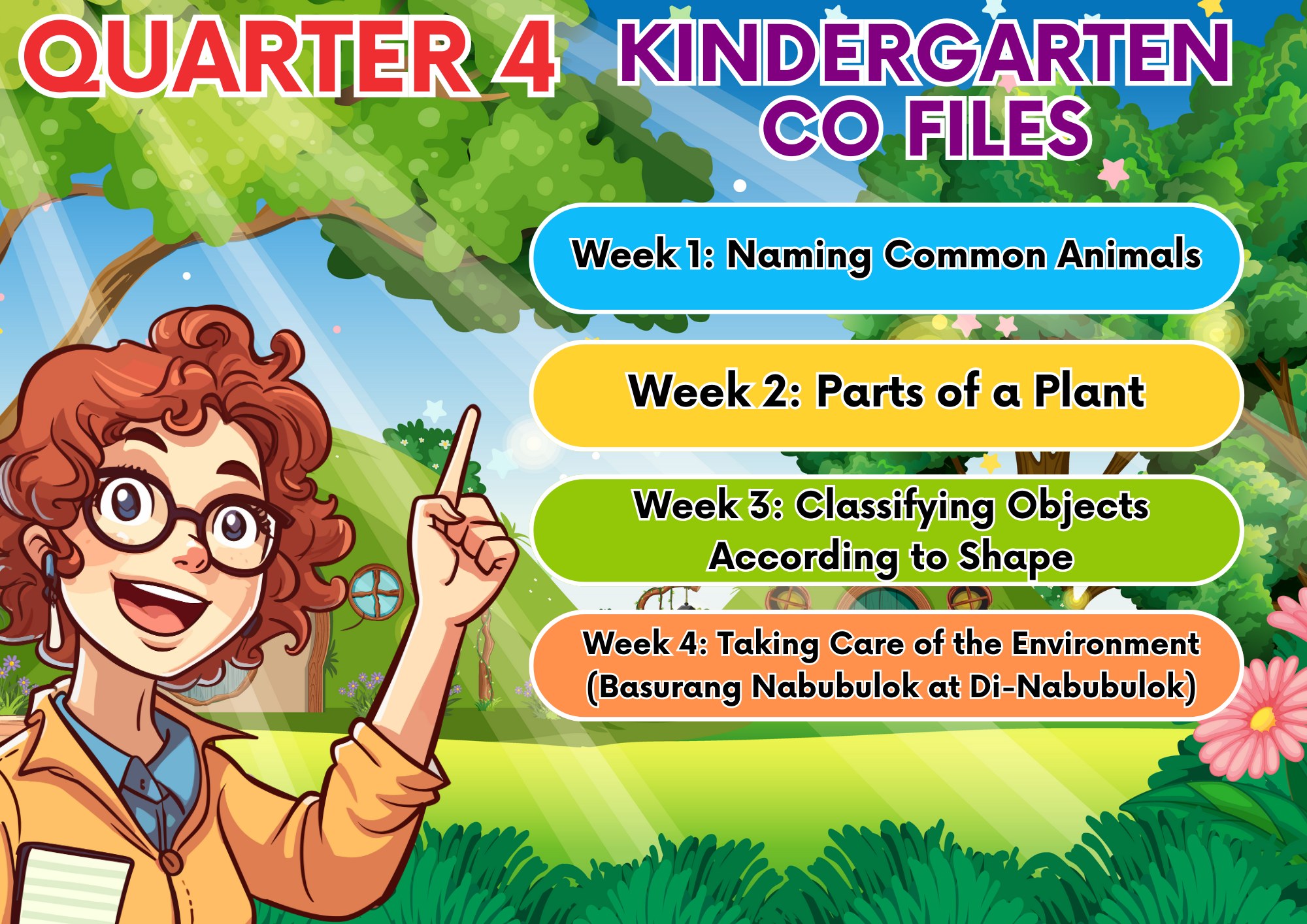 Teacher - QUARTER 4 CO FILES FOR KINDER 🌟Week 1: Naming Common Animals ...